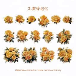 30 pcs Large size roses Stickers aesthetic Diy Stickers Aesthetic Scrapbooking Journal Deco Album Deco DIY Diary Stationery