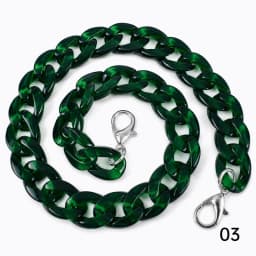 1/2Pcs Deepeel 60cm Acrylic Bag Strap Handbag Resin Chain Detachable Lobster Clasps for Purse Handle DIY Making Accessories
