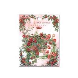 30 pcs Flowers Corner Stickers Retro Hollowed Out Frames Sticker Pack Collage Journal Scrapbooking Material Office Stationery