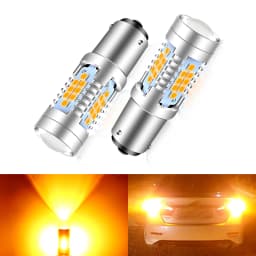 2Pcs 30-SMD 1156 PY21W BAU15S Car CANbus LED Turn Signal Lights Amber Light High Brightness Indicator Lamp Directional Lights