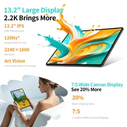 Teclast ArtPad 13.2-inch 2.2K TDDI Tablets PC Max.48GB RAM 128GB ROM Android 16 Tablets T7300 8 Core 10000mAh 18W Fast Charge