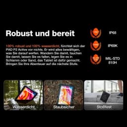 AGM P2 Active Rugged Tablet 11 Inch FHD IP68 Waterproof Dustproof 8GB RAM 256GB ROM Octa Core G99 Android 14 Outdoor Tablet