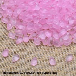8x14mm 30/60Pcs Water Drop Shape Czech Glass Beads DIY Jewelry Findings Water Drop Glass Loose Beads for Jewelry Making Necklace