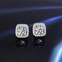 Pass Diamond Tester Pen Moissanite And Zircon Stud Earrings For Women 100% Real 925 Sterling Silver GRA Certificates D VVS1