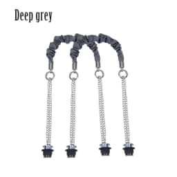 New 1 Pair Long OBag Leather Handles Strap Fold Pleat with Silvery Chain for OBag O Bag DIY Women Shoulder Handbags