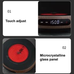 1500W Ultra thin Electric Ceramic Stove Timing Tea Maker Keep Warm Electric Tea Stove 8 Gear Heating Stove Boiling Water Heater