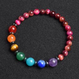 7 Chakra Bracelet Natural Gem Stone Beads Bangle Women Crystal Healing Anxiety Jewellery Mandala Yoga Meditation Bracelets Gift