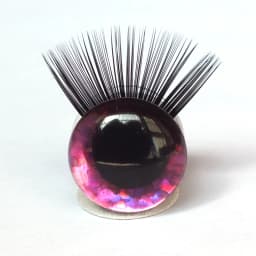 20pcs Toy Eyes With Eyelash 12-30mm Eyelashes 3D Safety Glitter Toy Eyes Eyelash For DIY Plush DIY Doll Making