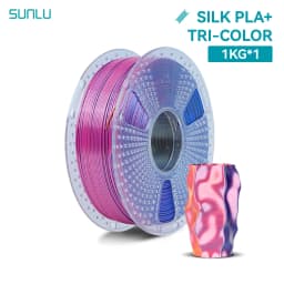 SUNLU Silk PLA Plus 3D Printer Filament 1KG/Spool 1.75mm ±0.02MM Pla+ Rabinbow Dual/Triple Colors 3D Prting Filaments Rapid Ship