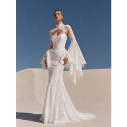 Tokyo Customized Sweep Train Mermaid Prom Dress All‑Over Lace vestidos de noche Lace Embroidery High Neck Evening Dresses 2026