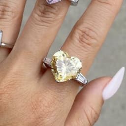 Luxury 925 Sterling Silver Wedding Engagement Simulated Diamond White Gold Ring Fine Jewelry Wholesale