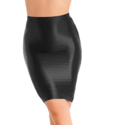 Womens Glossy Pencil Skirt Solid Bodycon Skirts Casual High Waist Rave Party Clubwear Elastic Miniskirt for Stage Performance