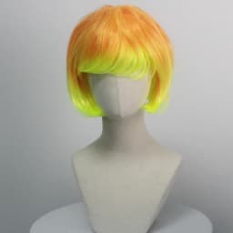 Colorful Gradient Wave Synthetic Wig for Women with Bangs Anime Party Cosplay Birthday Party Wig Stylish Long Hair Accessory