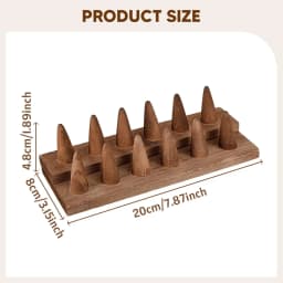 12 Fingers Wood Ring Stand Lightweight for Craft Fairs Showcase for Dressing Table Counter Shops Retail Stores Show Home