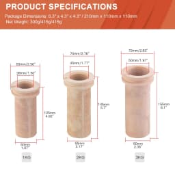 1kg 2kg 3kg Quartz Ceramic Crucible Cupel Bowl for Melting Gold Silver Copper Scrap Metal Casting Goldsmith Tool