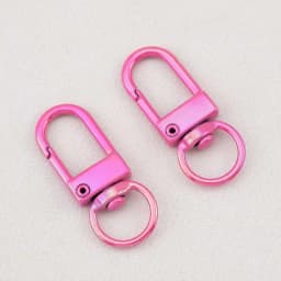 10pcs Electroplating Illusion Color Snap Lobster Clasp Hooks For DIY Colorful Trinkets Making Rotating Pet Keychains Bag Keyring