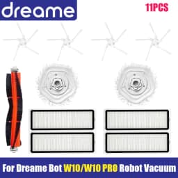 For Dreame Bot W10 W10Pro Vacuum Cleaner Accessories, Main Side Brush, HEPA Filter, Mop Cloth Spare Parts
