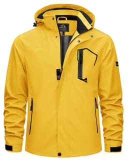 TACVASEN Lightweight Hiking Jackets Mens Waterproof Rain Jacket Mesh Lined Trekking Fishing Hiking Jacket Outdoor Windbreaker