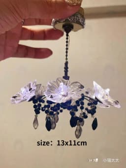 1/6 1/12 Scale Dollhouse Retro European Style Mini LED Lamp Double-head Flower Ceiling Light Lamp Wall Light Decor Toy