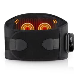 Cordless Heated Waist Massager with Lower Back Lumbar Support Heating Pad for Abdomen and Waist 3 Levels Heat Vibration Massage