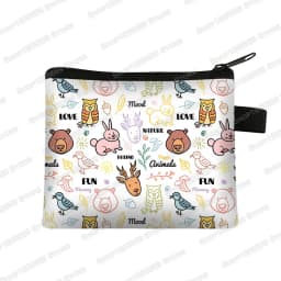 Cute Pug Dog Pattern Coin Purses Women Lovely Pet Animal Mini Wallet Ladies Key Credit Card Bag Small Lipstick Bags Gift