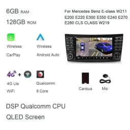DSP Carplay 8" Android 12.0 128GB+8G car Radio autoradio multimedia For Mercedes Benz W169 W245 Viano Vito Sprinter B200 Crafter
