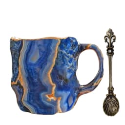 1PC Multi-Colored Mineral Crystal Coffee Mug,Natural Mineral Crystal Mug, Colorful Crystal Christmas Mugs,Christmas Gift New