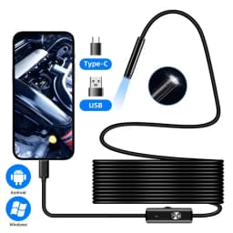 5.5/7.0MM Type-C Endoscope Camera with 6 Adjustable LEDs USB Android Flexible Inspection Borescope for Phone PC