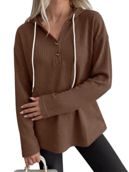 Casual Pullover Hoodie with V Neck Regular Length American and European Style Regular Sleeve Autumn Long Sleeve Women Hoodie