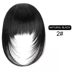 Women's Straight Synthetic Hair Extensions with Layered Bangs Side-Swept Bangs Natural-Looking Hairpiece for Versatile Styling