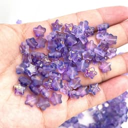 New 30pcs 8mm Five-pointed Star Matte Glass Beads Loose Spacer Beads for Jewelry Making DIY Handmade Bracelets Earrings