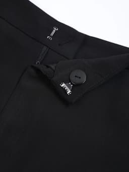 EAM Black Irregular Pants High Waist Leather Long Wide Leg New Loose Fit Trousers Women Fashion Spring Autumn 2026 JQ78101