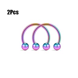 Punk C Shape Steel Nose Ring Horseshoe Lip Ring puncture Hook Clip Earrings Septum No Allergic Body Piercing Jewelry Nose Rings