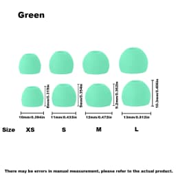 HUAK 4 Pairs Silicone Replacement Ear Plugs Soft Earbuds Cap in Ear Headphone Eartip L M S XS Noise Reduction
