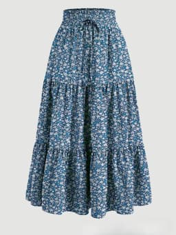 Women's Summer Solid Color Bohemian A-line Midi Skirts 2025 New Female Vacation Casual Loose Faldas