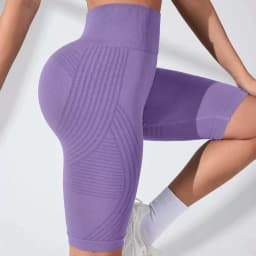 High Waist Butt Lifting 3D Anti-Cellulite Biker Shorts, Tummy Compression Control 8 Inch Sculpting Gym Workout Training Shorts