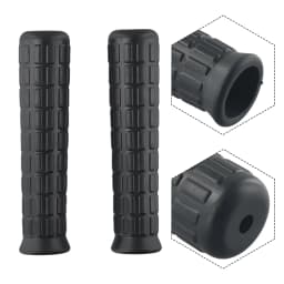 2pcs Wheelbarrow Rubber Handles Round Tubes Replacement Handles Anti Slip Rubber Sleeve ﻿Black Cart Grips Handlebar