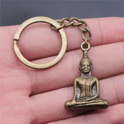 Buddha Keychain Keyring Spiritualist Key Ring Gift For Men Women Friend Car Key Chain Ring Holder Souvenir For Gift