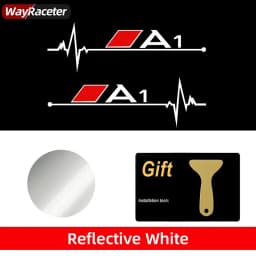 2 Pcs Car Window Sticker Graphics Body Reflective Vinyl Decal For Audi A1 A2 A3 A4 A5 A6 A7 A8 Q2 Q3 Q4 Q5 Q6 Q7 Q8 TT SQ2 S6