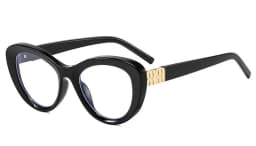 Personalized Cat-Eye Large Frame Anti-Blue Light Glasses New Light Luxury Casual Glasses Frame Fashionable Women's Glasses Frame