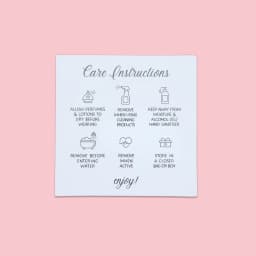 50PCS 9 Languages 6.5x6.5cm Square White Brown Care Instructions Custom Insert Card For Jewelry DIY Packaging Supplies Wholesale
