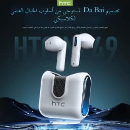 HTC NE49 Earphones Bluetooth V6.0 Noise Reduction TWS Sports Wireless Headphones with Mic Long Life