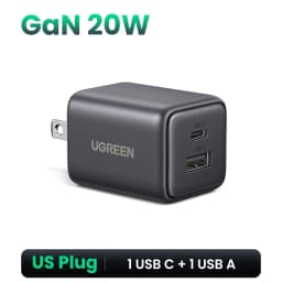 UGREEN 20W GaN Charger PD3.0 QC3.0 Mini USB C Phone Charger For iPhone 16 15 14 Pro Max Samsung S25 Xiaomi Tablet iPad Air Pro