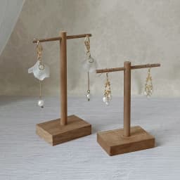 Brass Walnut Jewelry Display Rack Combination Earrings Holder Stud Earrings Hanger Necklace Storage Rack Jewelry Display Stand