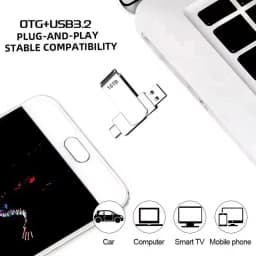 Lenovo USB3.2 USB Flash Drive 16TB OTG Pen Drive High Speed Type-C Flash Disk Real Capacity Metal Pendrive For Phone Computer