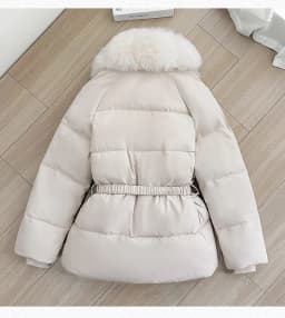 Women Parkas Coats Solid Jackets Mid Length Zipper Pocket Turn Down Collar Long Sleeves Cinched Waist Casual 2026 Autumn Winter