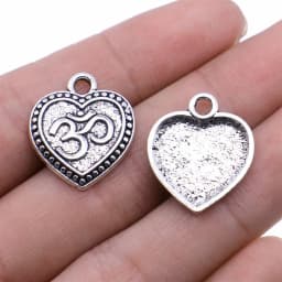 10pcs Charms Yoga Om Pendants Making DIY Handmade Tibetan Silver Color Vintage Antique Bronze Color Jewelry Making Finding