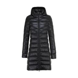 Winter Womens Down Jackets Long Ultra Light Thin Casual Coat Puffer Jacket Slim Remove Hooded Hat Detachable Parka Plus size