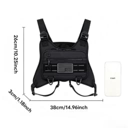 Multi Functional Tactical Chest Bag Fashionable Hip-Hop Street Chest Bag Waterproof Breathable Oxford Couple Bag Sports Backpack