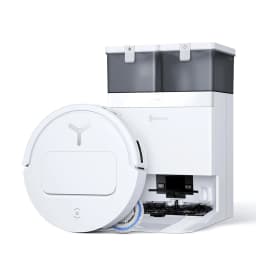 ECOVACS DEEBOT T50 PRO OMNI Robot Vacuum Cleaner Extend Side Brush and Mop 15,000Pa 75℃ Hot Water Mop Washing AIVI 3D 3.0, White